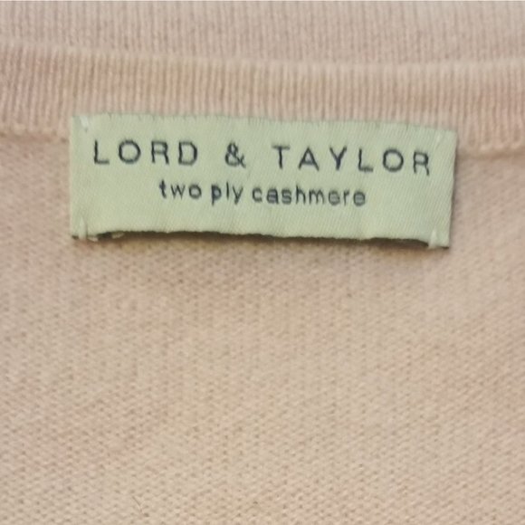 Lord & Taylor Cashmere Sweater Small Pink Blush - Picture 7 of 7
